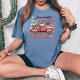 Have Yourself A Groovy Christmas Christmas Women's Oversized Comfort T-shirt Blue Jean