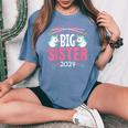 Youth Only Child Big Sister 2024 Cute Unicorn For Girls Toddlers Women's Oversized Comfort T-shirt Blue Jean