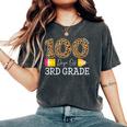 100 Days Of Third Grade Leopard Happy 100Th Day Of School Women's Oversized Comfort T-Shirt Pepper