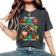 2Nd Grade Graduation 3Rd Grade Here I Come Dinosaurs Truck Women's Oversized Comfort T-Shirt Pepper