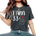 I Am 33 Plus 1 Middle Finger For A 34Th Birthday For Women Women's Oversized Comfort T-Shirt Pepper