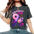 9Th Birthday Girl 9 Years Painting Art Number 9 Women's Oversized Comfort T-Shirt Pepper