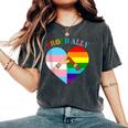 Ally Rainbow Flag Heart Lgbt Gay Lesbian Support Pride Month Women's Oversized Comfort T-Shirt Pepper