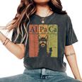 Alpaca Periodic Table Elements Llama Alpaca Vintage Women's Oversized Comfort T-Shirt Pepper