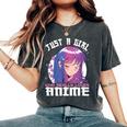 Anime For N Girls Just A Girl Who Loves Anime Women's Oversized Comfort T-Shirt Pepper
