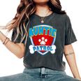 Auntie Of The Birthday Boy Girl Dog Paw Family Matching Women's Oversized Comfort T-Shirt Pepper