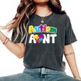 Autism Aunt Awareness Puzzle Pieces Colors Women's Oversized Comfort T-Shirt Pepper