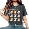 Axolotl Pride Lgbt Kawaii Axolotls Rainbow Gay Pride Month Women's Oversized Comfort T-Shirt Pepper