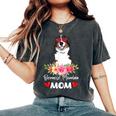 Bernese Mountain Mom Mama Sunglasses Dog Lover Owner Womens Women's Oversized Comfort T-Shirt Pepper