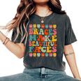 Braces Make Beautiful Faces Groovy Orthodontist Women's Oversized Comfort T-Shirt Pepper