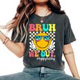 Bruh We Out Teachers Summer Retro Last Day Of School Teacher Women's Oversized Comfort T-Shirt Pepper