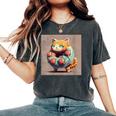Cat Robot Donut Women's Oversized Comfort T-Shirt Pepper