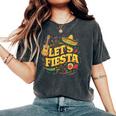Cinco De Mayo Mexican Music Guitar Cactus Let's Fiesta Women's Oversized Comfort T-Shirt Pepper