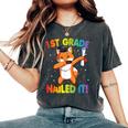 Dabbing Fox 1St Grade Graduation Nailed It Dab Dance Women's Oversized Comfort T-Shirt Pepper