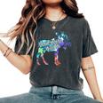 Don't Moose With Me Colorful Boho Moose Wildlife Animal Women's Oversized Comfort T-Shirt Pepper