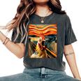 Expressionist Scream Chicken Lovers Artistic Chicken Women's Oversized Comfort T-Shirt Pepper