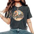 Floral Lolli Retro Groovy Mother's Day Birthday Women's Oversized Comfort T-Shirt Pepper