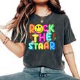 Rock The Test Testing Day Teacher Student Motivational Women's Oversized Comfort T-Shirt Pepper