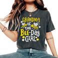 Grandma Of The Bee-Day Girl Birthday Party Matching Family Women's Oversized Comfort T-Shirt Pepper