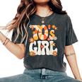 Groovy 70S Girl Hippie Theme Party Outfit 70S Costume Women Women's Oversized Comfort T-Shirt Pepper