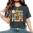 Groovy Hello Third Grade Back To School 3Rd Grade Boy Girl Women's Oversized Comfort T-Shirt Pepper