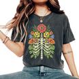 Grow Through It Flower Spine Skeleton Vintage Floral Women Women's Oversized Comfort T-Shirt Pepper