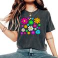 Happy Bright Daisies Daisy 60'S 70S Retro Vintage Hippie Women's Oversized Comfort T-Shirt Pepper