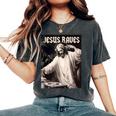 Jesus Raves Deejay Meme Jesus Dj Christian Women's Oversized Comfort T-Shirt Pepper