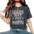 Legend Since May 1974 Vintage 50Th Birthday Women's Oversized Comfort T-Shirt Pepper