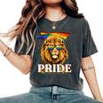 Lgbt Lion Gay Pride Lgbtq Rainbow Flag Sunglasses Women's Oversized Comfort T-Shirt Pepper