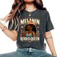 Melanin Rodeo Queen African-American Cowgirl Black Cowgirl Women's Oversized Comfort T-Shirt Pepper