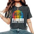 Original Dania Beach Retro Sunset Fl Beach Lifestyle Dania Women's Oversized Comfort T-Shirt Pepper