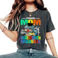 Proud Mom Of A 2024 Kindergarten Graduate Dinosaur Women's Oversized Comfort T-Shirt Pepper