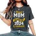 Proud Mom Of A Class Of 2024 Graduate Senior 2024 Graduation Women's Oversized Comfort T-Shirt Pepper
