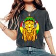 Rastafarian Lion Leo Horoscope Zodiac Sign Rasta Women Women's Oversized Comfort T-Shirt Pepper