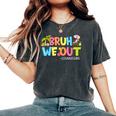 Retro Groovy Bruh We Out Counselors Last Day Of School Women's Oversized Comfort T-Shirt Pepper
