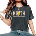 Retro Groovy Checkered Math Teacher High School Math Lovers Women's Oversized Comfort T-Shirt Pepper