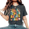 Retro Groovy Is It Spring Break Yet Floral Vintage Teacher Women's Oversized Comfort T-Shirt Pepper