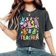 Retro Teacher Of Sweet Bunny Apparel Cute Teacher Easter Day Women's Oversized Comfort T-Shirt Pepper