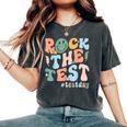 Rock The Test Test Day Teacher Student Testing Day Women's Oversized Comfort T-Shirt Pepper