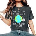 Rotation Of The Earth Makes My Day Science Mens Women's Oversized Comfort T-Shirt Pepper