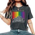 San Diego California Lgbt Pride Rainbow Flag Women's Oversized Comfort T-Shirt Pepper