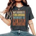 Sarcastic Old Man Old Woman My Back Not Hurting Retro Women's Oversized Comfort T-Shirt Pepper
