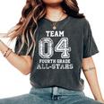 School Team 4Th Grade All-Stars Sports Jersey Women's Oversized Comfort T-Shirt Pepper
