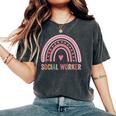 Social Worker Rainbow 2023 School Social Worker Outfit Women's Oversized Comfort T-Shirt Pepper