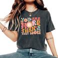 You Are More Than A Test Score Teacher Testing Day Groovy Women's Oversized Comfort T-Shirt Pepper