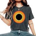 Total Solar Eclipse Mandala Sun Women's Oversized Comfort T-Shirt Pepper