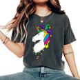 Unicorn Mardi Gras Magical Street Parade Women's Oversized Comfort T-Shirt Pepper