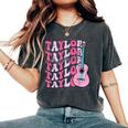 Vintage First Name Taylor Groovy First Name Personalized Women's Oversized Comfort T-Shirt Pepper