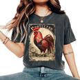 Vintage Gockel Elegant Rooster Bird Chicken Farmer Rooster Women's Oversized Comfort T-Shirt Pepper